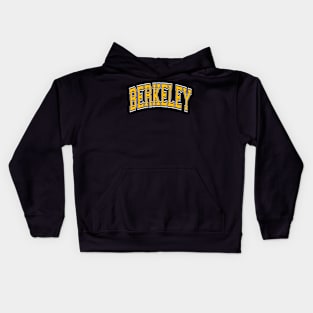 Berkeley California Ca Varsity Amber Text Kids Hoodie